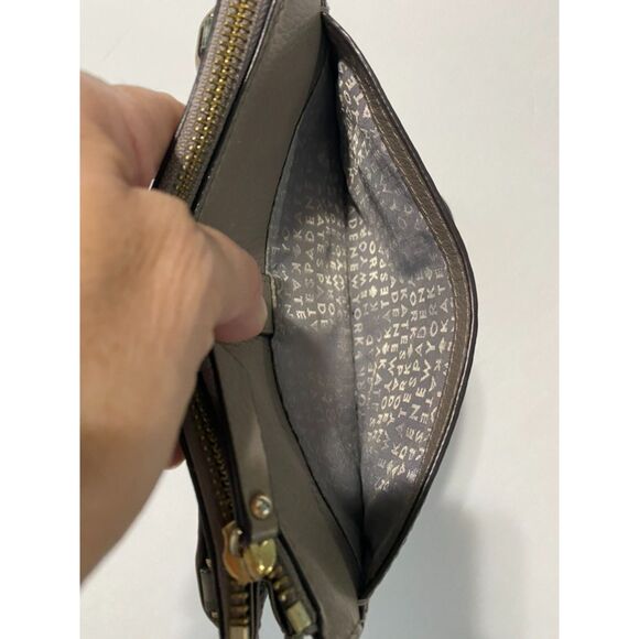 Kate Spade Jackson Crossbody Bag Slate Gray Pebbled Leather Wallet Clutch - Picture 9 of 12